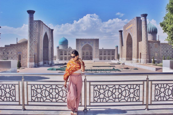 Samarkand's centre for commerce and enlightenment, Registan Square is surrounded by 3 medressas or educational institutions - Ulugbek, Sher-Dor and Tillya-Kary.